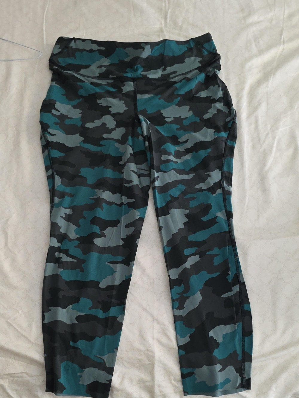 lululemon athletica Teal & Black Camo Leggings